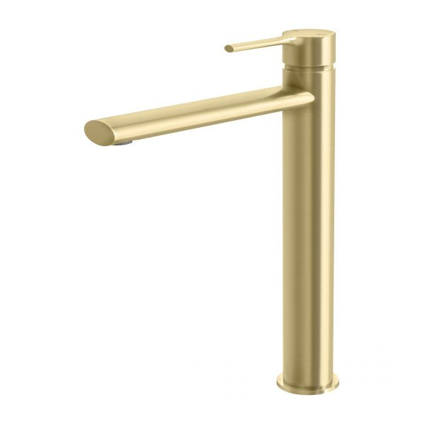 Vivid Slimline Oval Vessel Mixer (Brushed Gold)