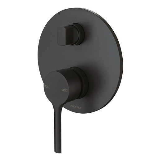 Phoenix Tapware Vivid Slimline Oval Shower / Bath Diverter Mixer (Matte Black) VV791MB