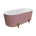 Fienza Aluca Freestanding Bath 1500mm with Brushed Copper Legs (Matte Rouge)