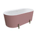 Fienza Aluca Freestanding Bath 1500mm with Brushed Nickel Legs (Matte Rouge)