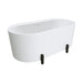 Fienza Aluca Freestanding Bath 1500mm with Matte Black Legs (Matte White)