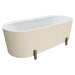 Fienza Aluca Freestanding Bath 1700mm with Brushed Copper Legs (Matte Khaki)