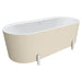 Fienza Aluca Freestanding Bath 1700mm with Chrome Legs (Matte Khaki)