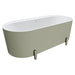 Fienza Aluca Freestanding Bath 1700mm with Brushed Nickel Legs (Matte Olive)