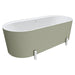 Fienza Aluca Freestanding Bath 1700mm with Chrome Legs (Matte Olive)