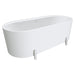Fienza Aluca Freestanding Bath 1700mm with Chrome Legs (Matte White)