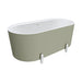 Fiezna Aluca Freestanding Bath 1500mm with Chrome Legs (Matte Olive)