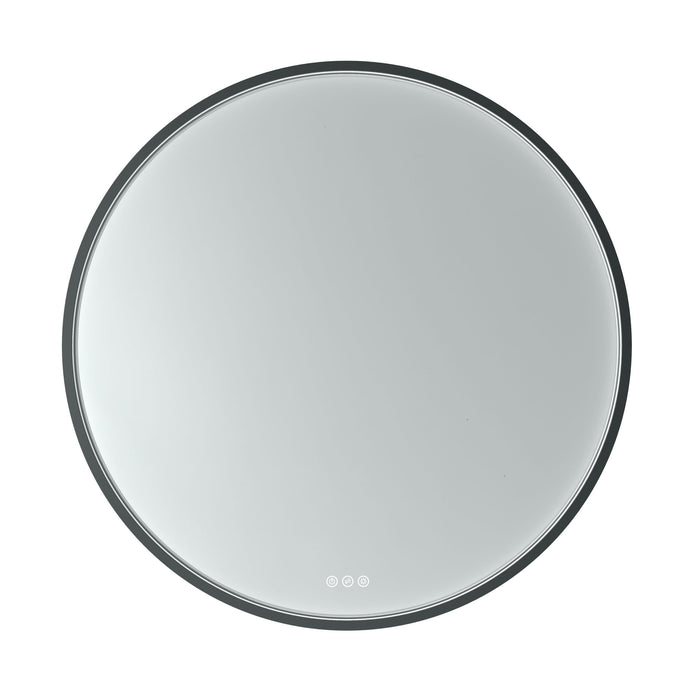 Euro Mirror OLËK Black Frame Round LED Mirror (Multiple Sizes)