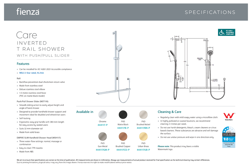 Product Specification Information