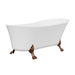 Fienza Clawfoot Freestanding Acrylic Bath - 1700mm (Brushed Copper)