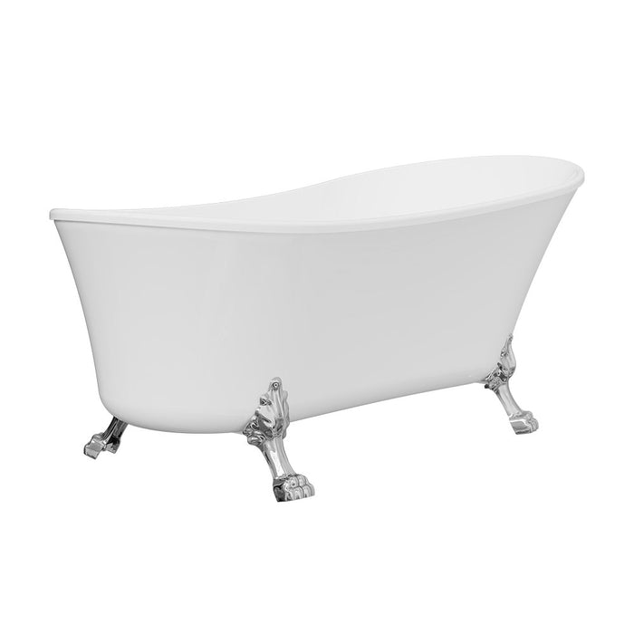 Fienza Clawfoot Freestanding Acrylic Bath - 1700mm (Chrome)