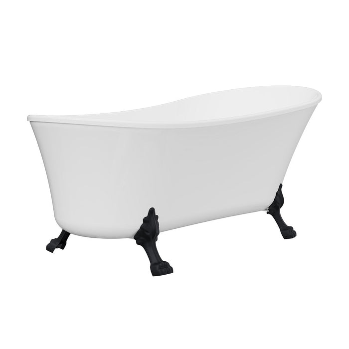 Fienza Clawfoot Freestanding Acrylic Bath - 1700mm (Matte Black)