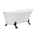 Fienza Clawfoot Freestanding Acrylic Bath - 1700mm (Matte Black)