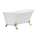 Fienza Clawfoot Freestanding Acrylic Bath - 1700mm (Urban Brass)