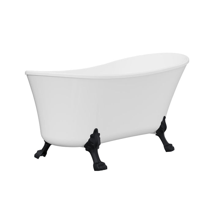 Fienza Clawfoot Freestanding Acrylic Bath - 1500mm (Matte Black)