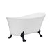 Fienza Clawfoot Freestanding Acrylic Bath - 1500mm (Matte Black)
