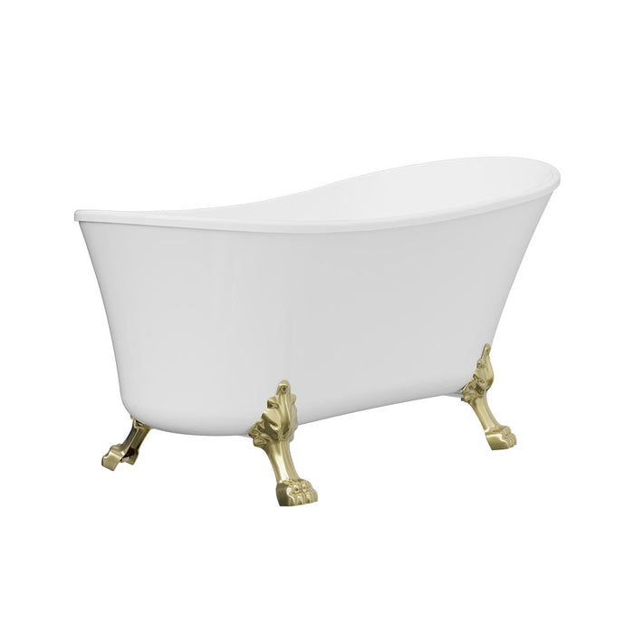 Fienza Clawfoot Freestanding Acrylic Bath - 1500mm (Urban Brass)