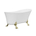 Fienza Clawfoot Freestanding Acrylic Bath - 1500mm (Urban Brass)