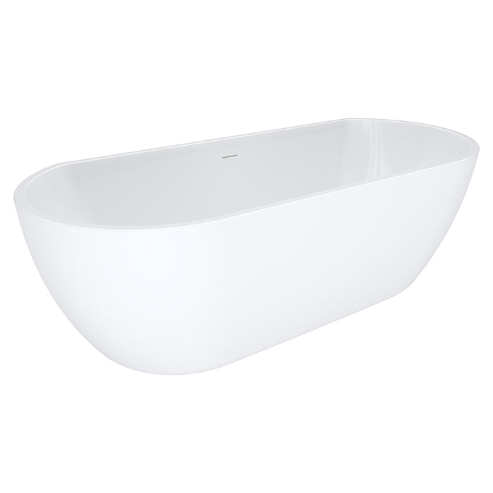 Fienza Dalia Back-to-Wall Acrylic Bath with Overflow (1700mm)