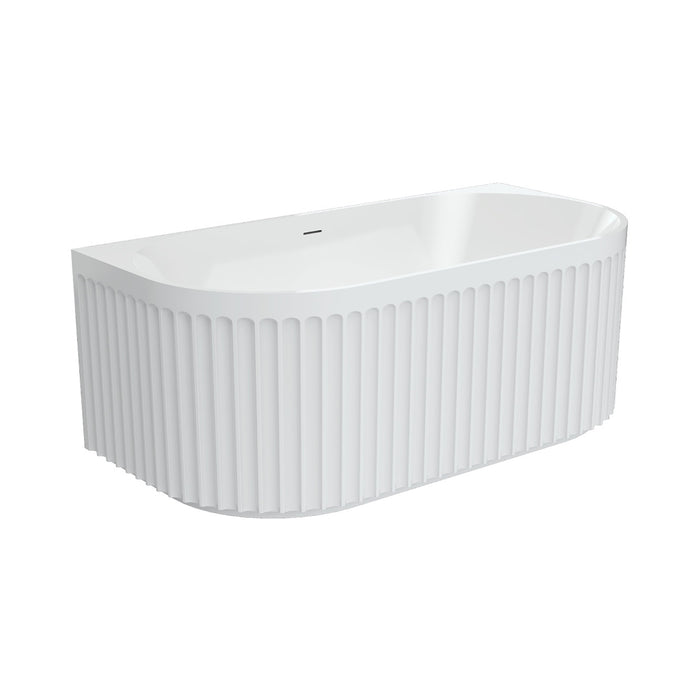 Fienza Eleanor Back-To-Wall Acrylic Bath with Overflow (1500mm)