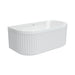 Fienza Eleanor Back-To-Wall Acrylic Bath with Overflow (1500mm)