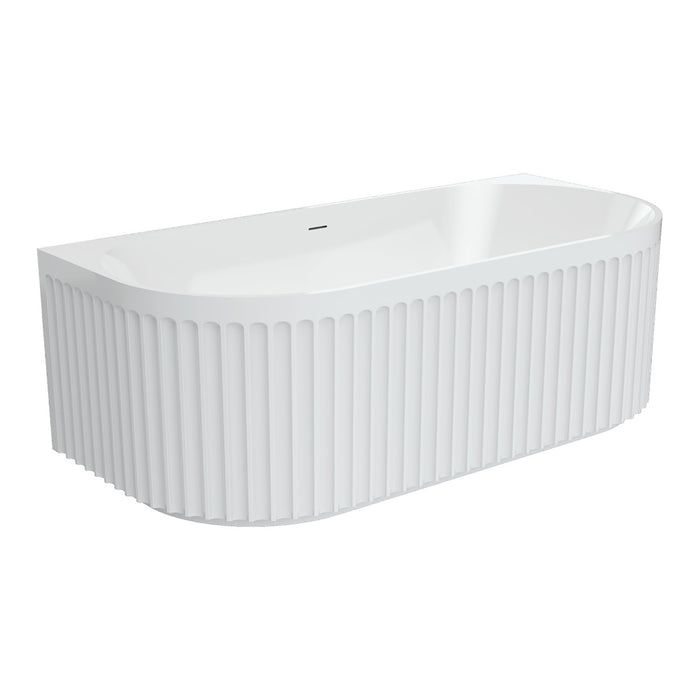 Fienza Eleanor Back-To-Wall Acrylic Bath with Overflow (1700mm)