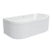 Fienza Eleanor Back-To-Wall Acrylic Bath with Overflow (1700mm)