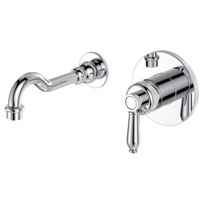 Fienza Eleanor Wall Basin/Bath Mixer Set (Chrome)