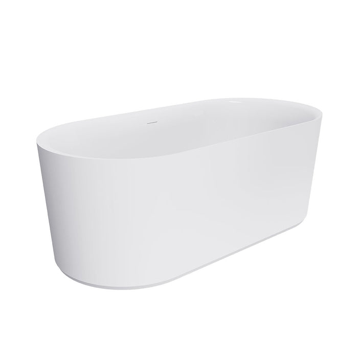 Fienza Empire Slim Freestanding Solid Surface Bath - 1500mm (Matte White)