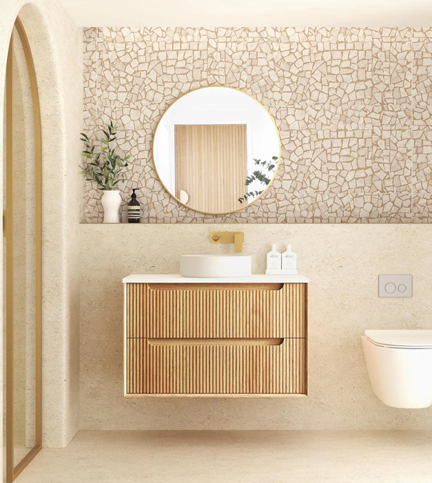 Otti Byron Fluted Vanity in 900 with 2 drawers