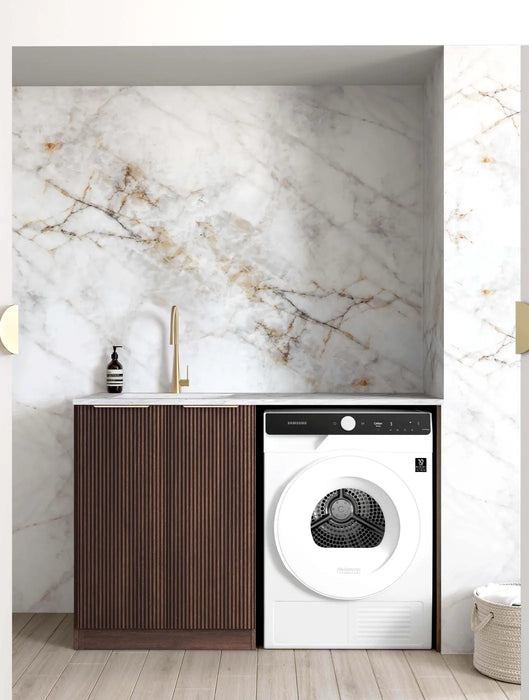 Otti Havana Sable Walnut Laundry Cabinet with machine space