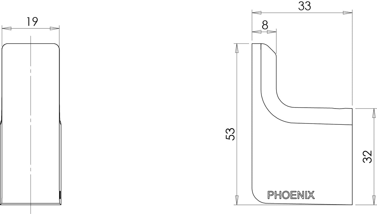 Gloss Robe Hook (Brushed Bronze)