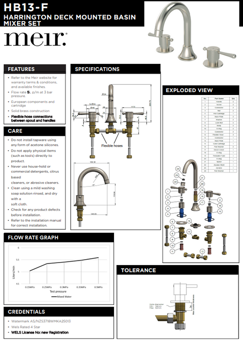 Product Specification Information
