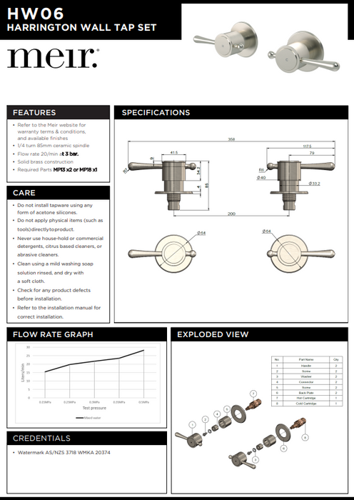 Product Specification Information
