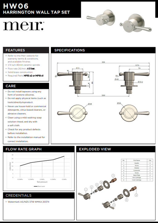 Product Specification Information