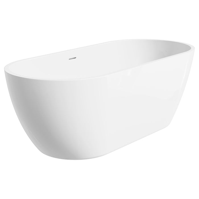 Fienza Koko Freestanding Acrylic Bath 1680mm with Overflow (Gloss White)