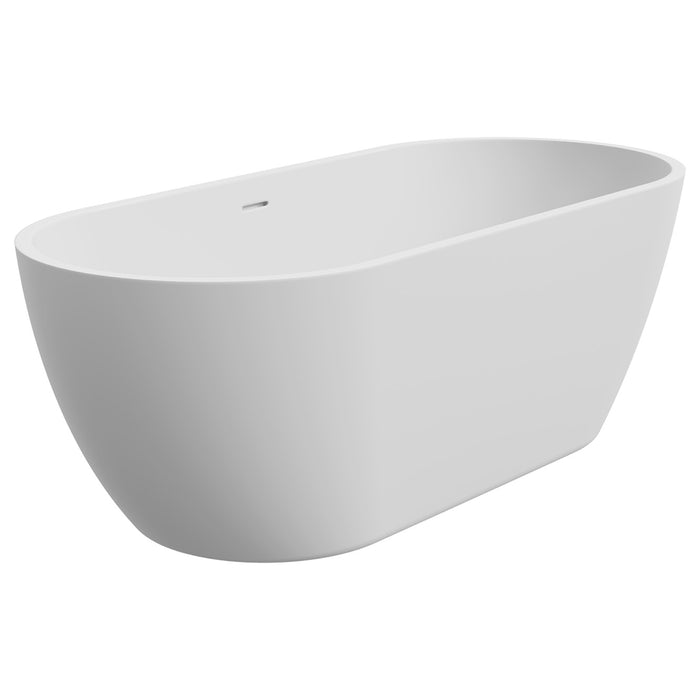 Fienza Koko Freestanding Acrylic Bath 1680mm with Overflow (Matte White)