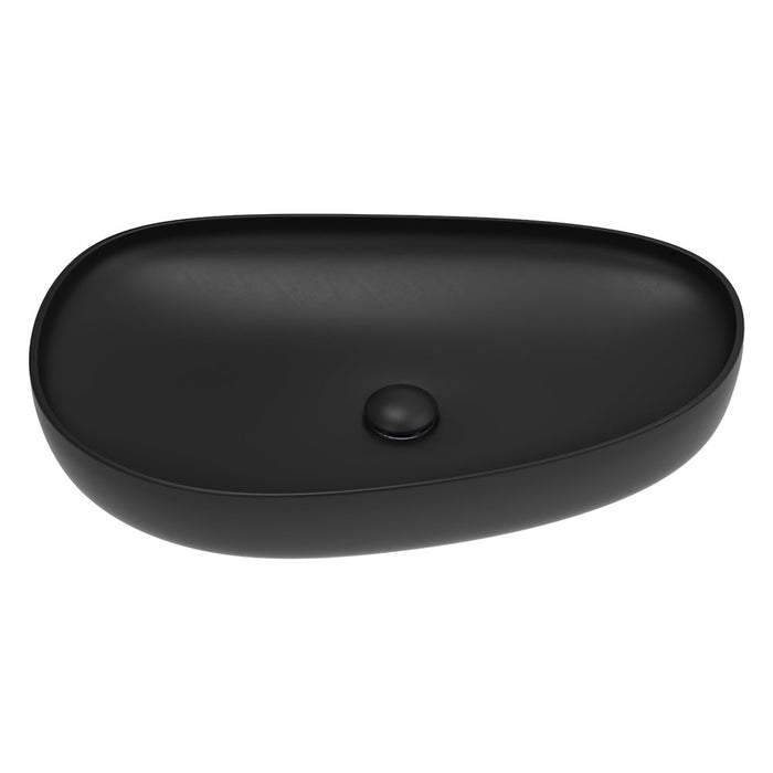 Fienza Pebble Large Above Counter Basin (Matte Black)