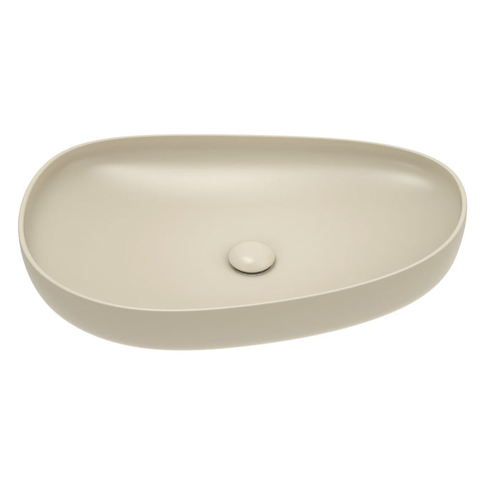 Fienza Pebble Large Above Counter Basin (Matte Khaki)