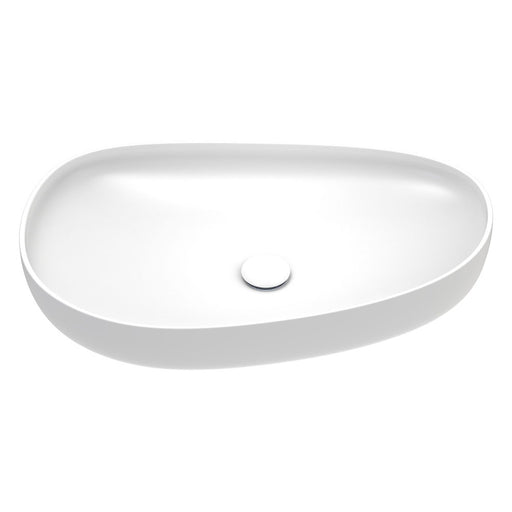 Fienza Pebble Large Above Counter Basin (Matte White)