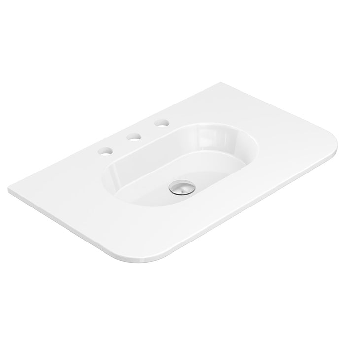 Fienza Lola Gloss Full Depth Curved Ceramic Basin Top (750 3TH)