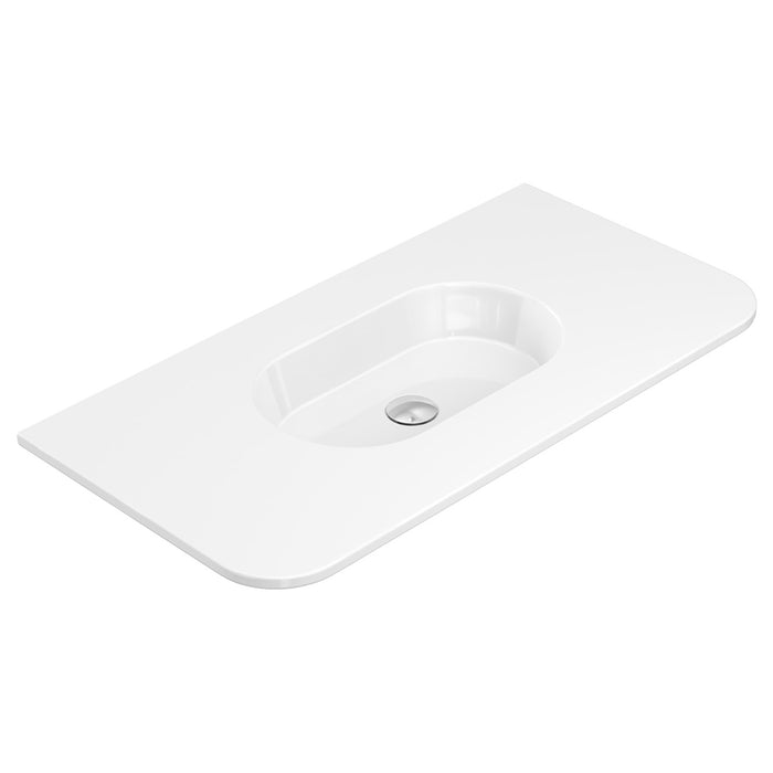 Fienza Lola Gloss Full Depth Curved Ceramic Basin Top (900 NTH)