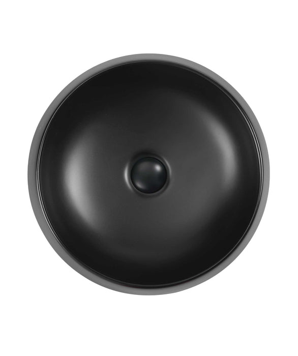 Loni 375 ceramic basin - Black Silk Matte