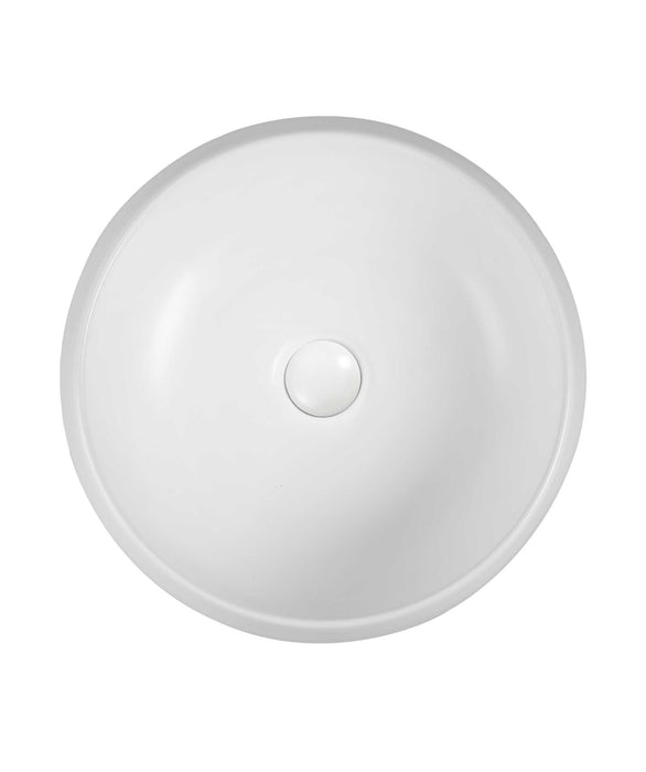 Loni 375 ceramic basinn - White Silk Matte