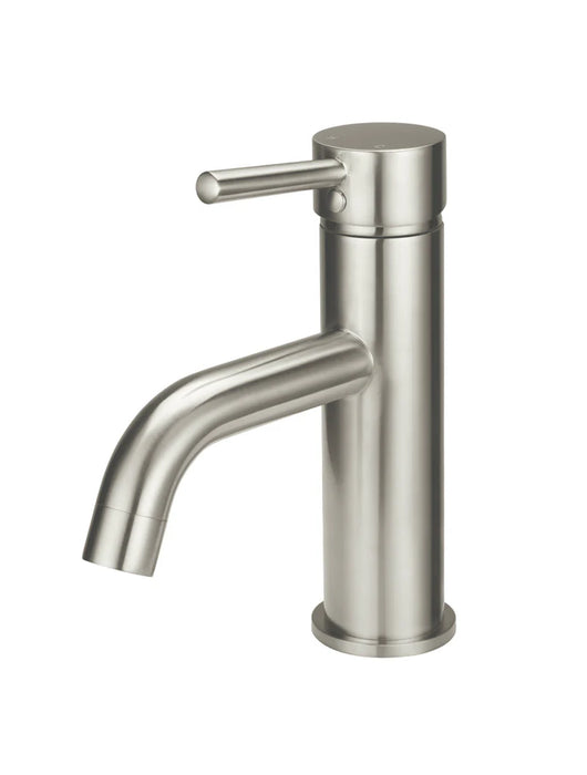 Round Basin Mixer Curved (Brushed Nickel)