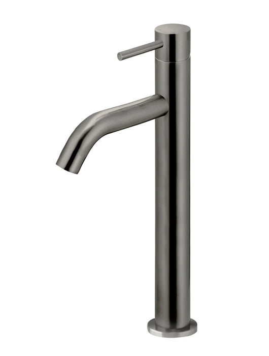 Piccola Tall Basin Mixer Tap with 130mm Spout (Shadow Gunmetal)