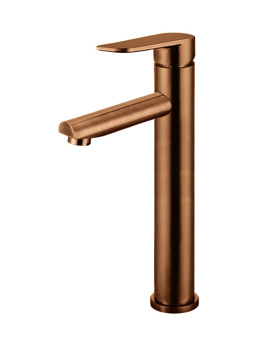 Round Paddle Tall Basin Mixer (Lustre Bronze)