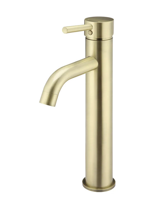 Round Tall Basin Mixer Curved (Lustre Bronze)