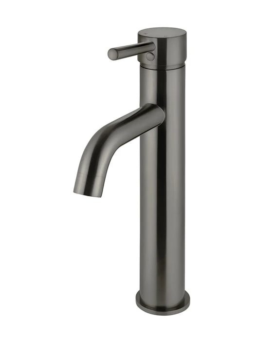 Round Tall Basin Mixer Curved (Shadow Gunmetal)