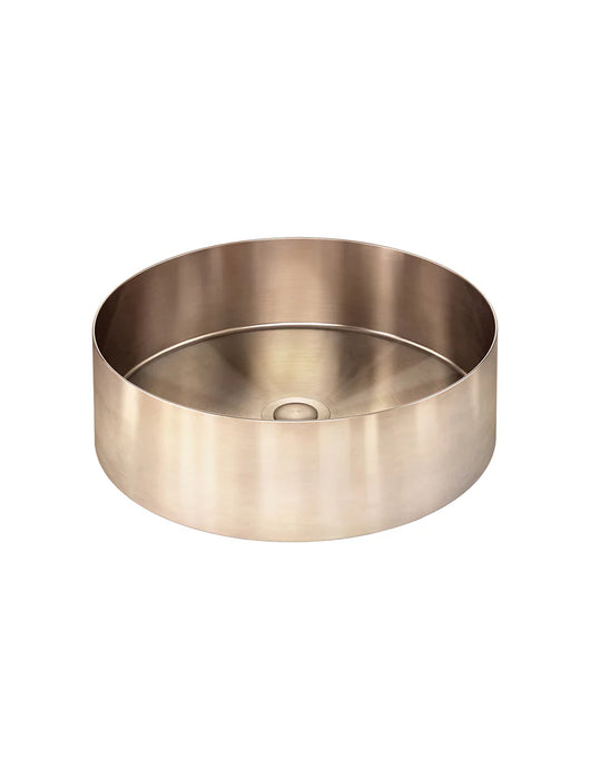Lavello Round Steel Bathroom Basin 380 x 110 (Champagne)